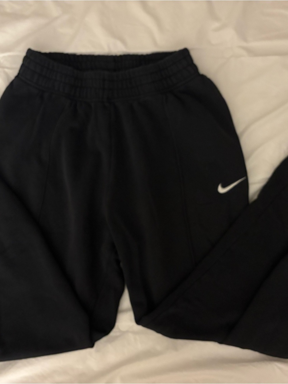 Nike Black Jogger Pants with White Swoosh